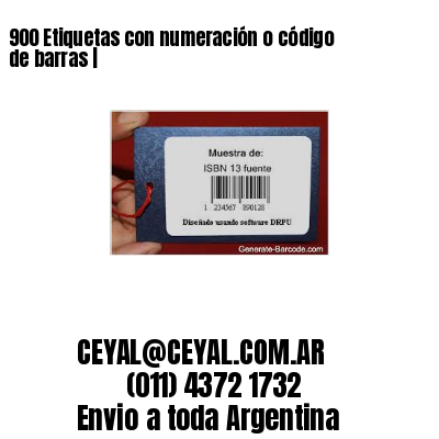 900 Etiquetas con numeración o código de barras |