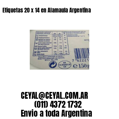 Etiquetas 20 x 14 en Alamaula Argentina