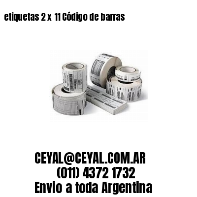 etiquetas 2 x 11 Código de barras