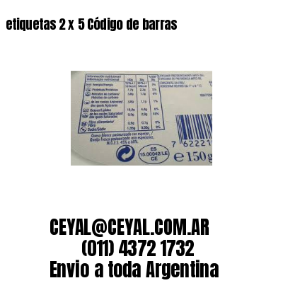 etiquetas 2 x 5 Código de barras