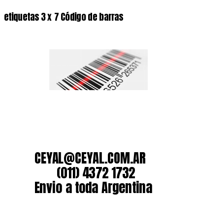 etiquetas 3 x 7 Código de barras
