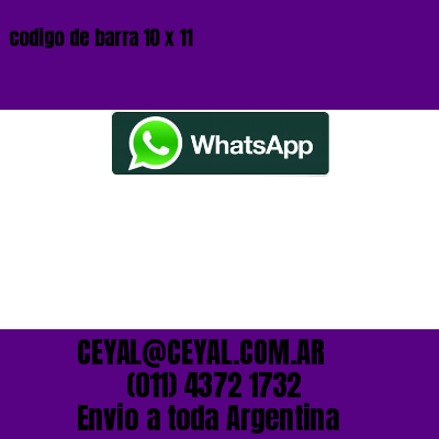 codigo de barra 10 x 11