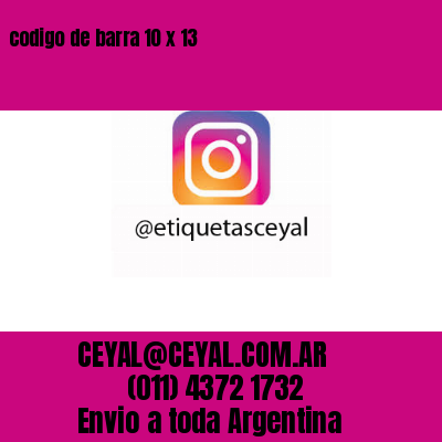 codigo de barra 10 x 13