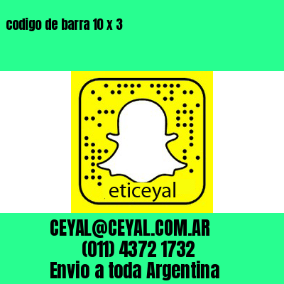 codigo de barra 10 x 3