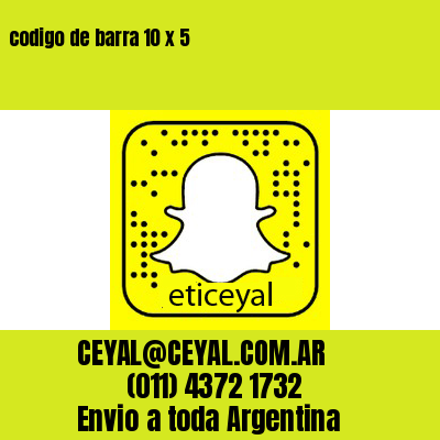 codigo de barra 10 x 5