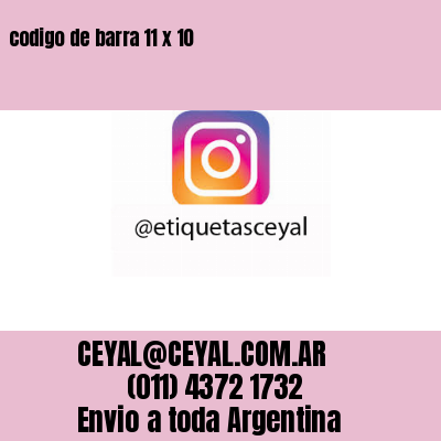 codigo de barra 11 x 10