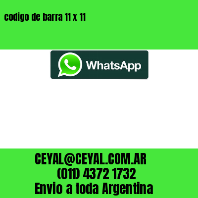 codigo de barra 11 x 11