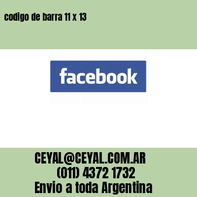 codigo de barra 11 x 13