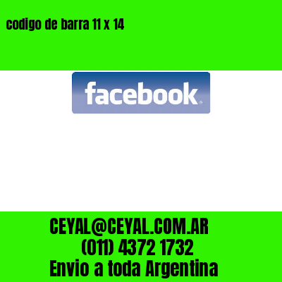 codigo de barra 11 x 14