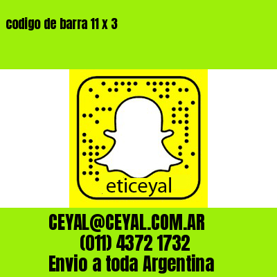 codigo de barra 11 x 3