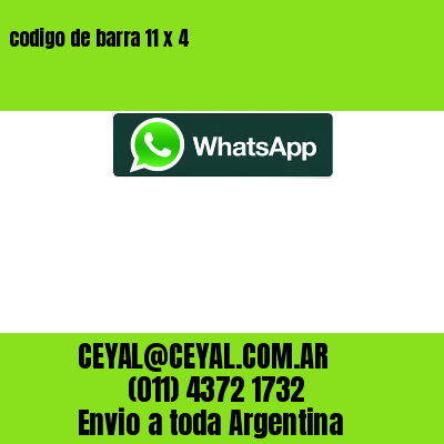 codigo de barra 11 x 4