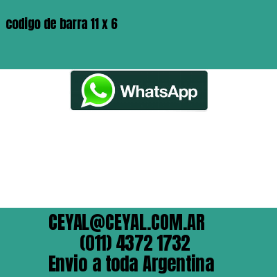 codigo de barra 11 x 6