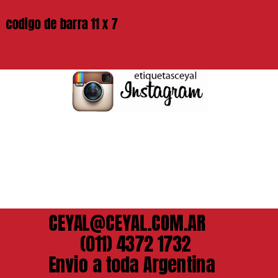 codigo de barra 11 x 7