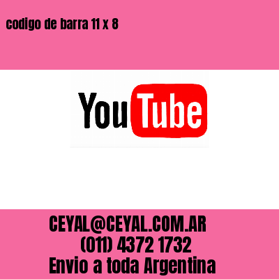 codigo de barra 11 x 8
