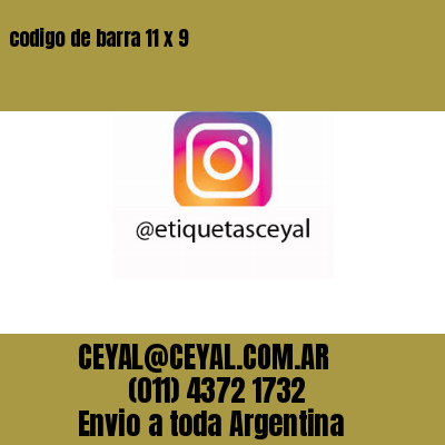 codigo de barra 11 x 9
