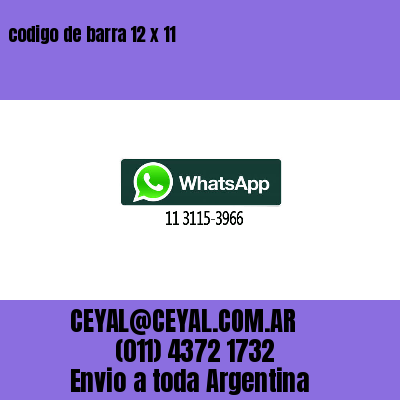 codigo de barra 12 x 11