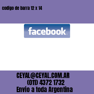 codigo de barra 12 x 14