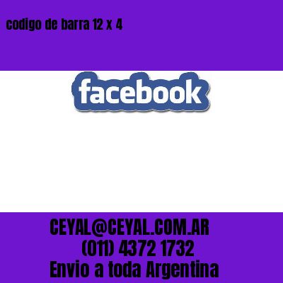 codigo de barra 12 x 4