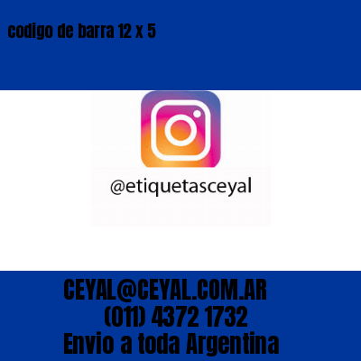 codigo de barra 12 x 5