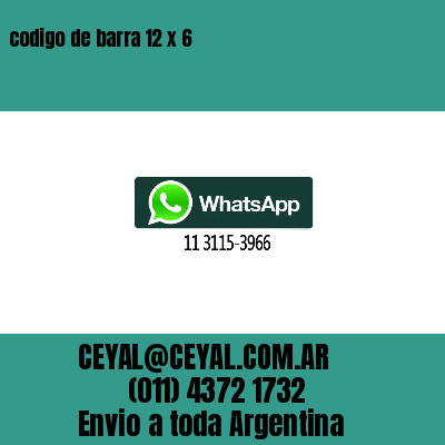 codigo de barra 12 x 6