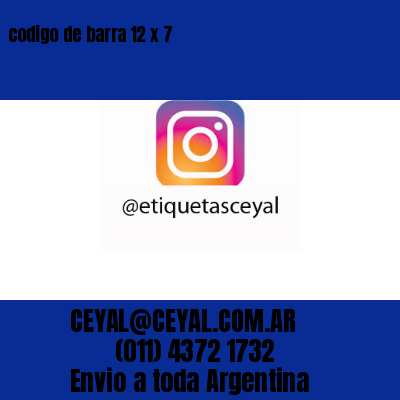 codigo de barra 12 x 7