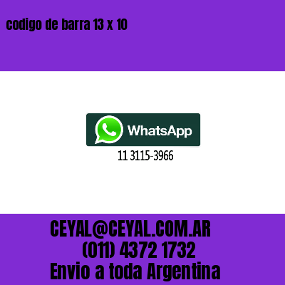 codigo de barra 13 x 10