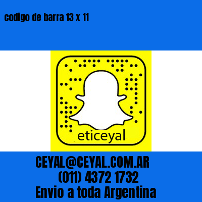 codigo de barra 13 x 11