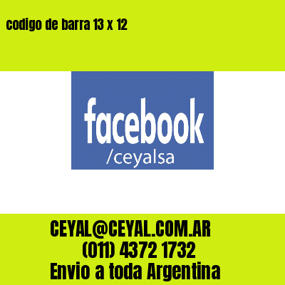 codigo de barra 13 x 12