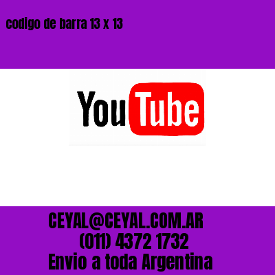 codigo de barra 13 x 13