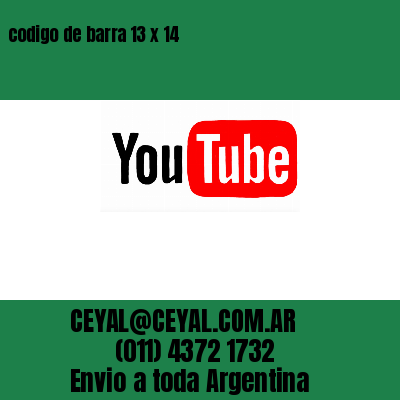 codigo de barra 13 x 14