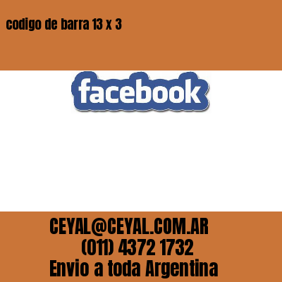 codigo de barra 13 x 3