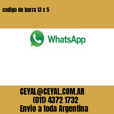 codigo de barra 13 x 5