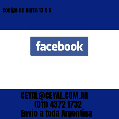 codigo de barra 13 x 6