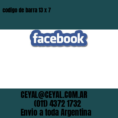 codigo de barra 13 x 7