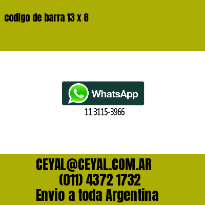 codigo de barra 13 x 8