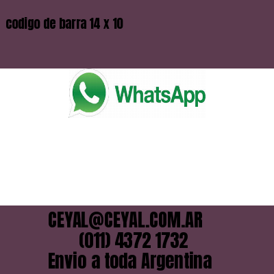 codigo de barra 14 x 10