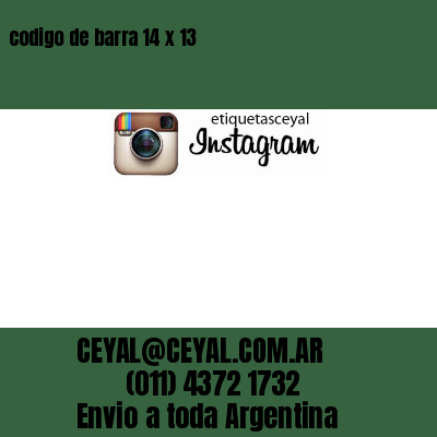 codigo de barra 14 x 13