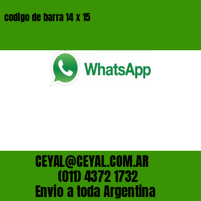 codigo de barra 14 x 15