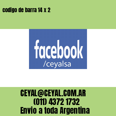 codigo de barra 14 x 2