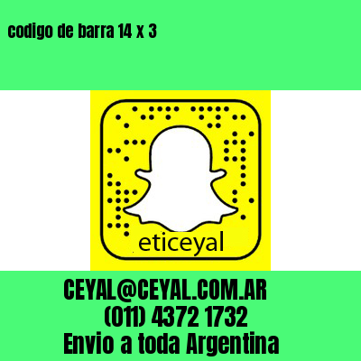 codigo de barra 14 x 3