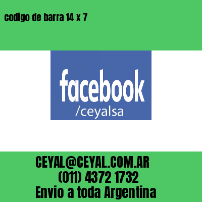 codigo de barra 14 x 7