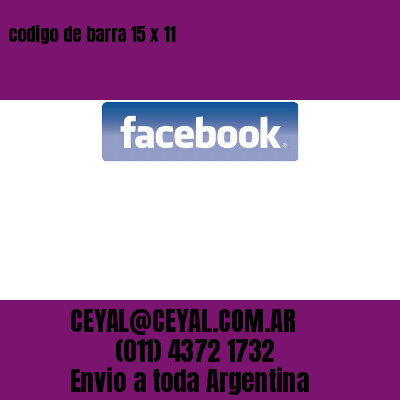 codigo de barra 15 x 11