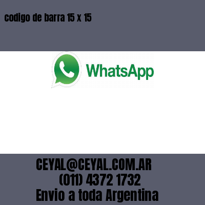 codigo de barra 15 x 15
