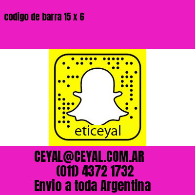 codigo de barra 15 x 6