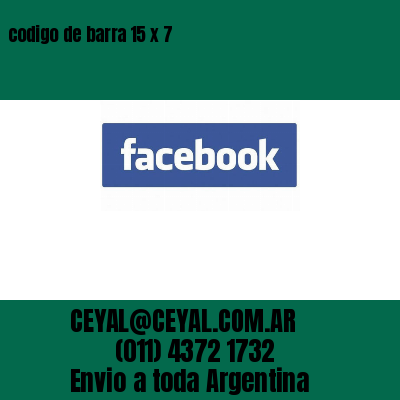 codigo de barra 15 x 7