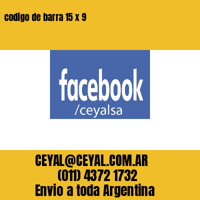 codigo de barra 15 x 9
