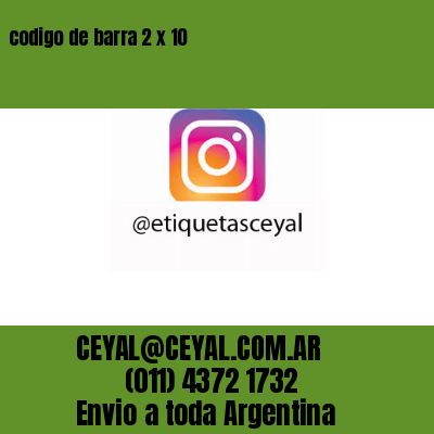 codigo de barra 2 x 10