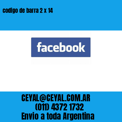 codigo de barra 2 x 14