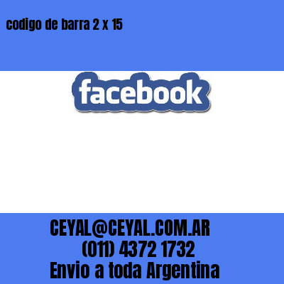 codigo de barra 2 x 15