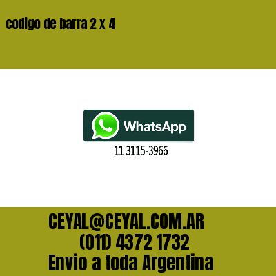 codigo de barra 2 x 4